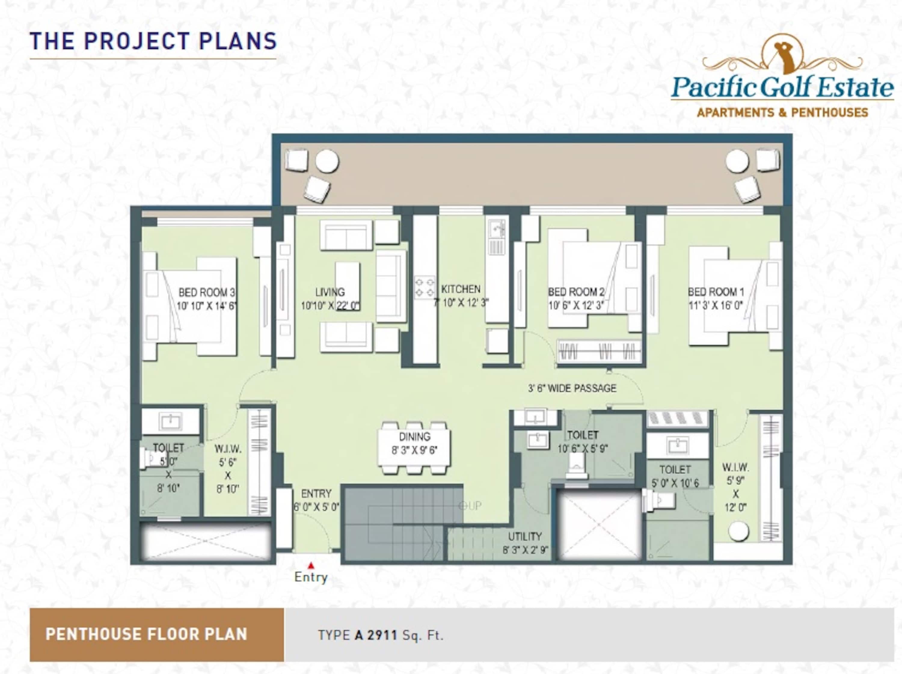 pacific golf estate penthouse 3 bhk 2330sqft 20235416155425