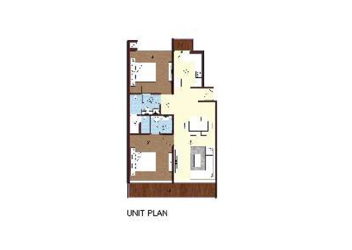 Floor plan of 2 BHK 1820 Sq. Ft. Apartment in Sikka Kimaya Greens Dehradun, Dehradun