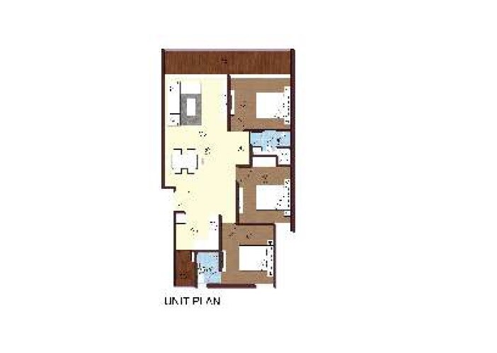 Floor plan of 3 BHK 2135 Sq. Ft. Apartment in Sikka Kimaya Greens Dehradun, Dehradun