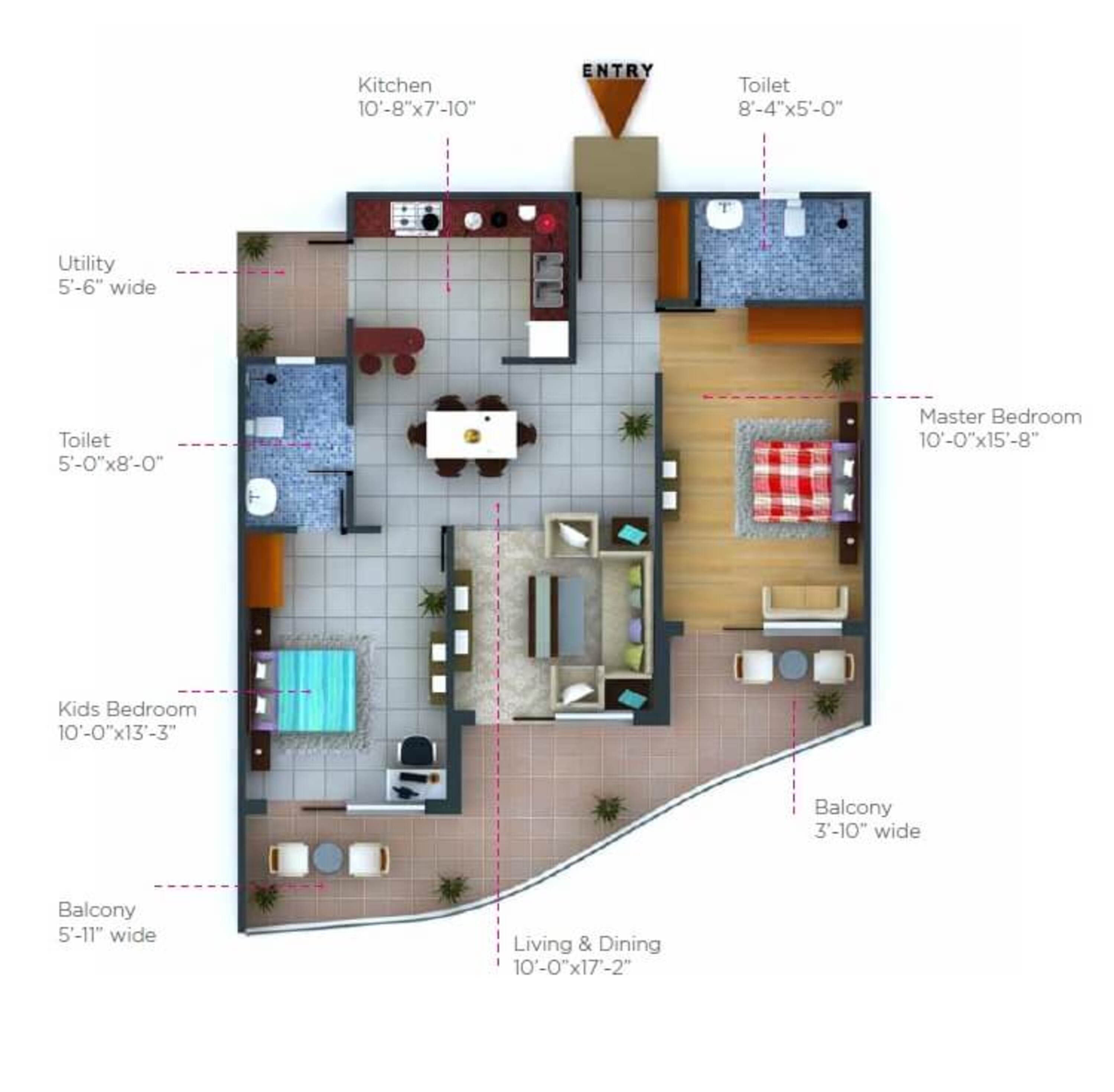 snowline galaxy heights apartment 2bhk 1385sqft 1