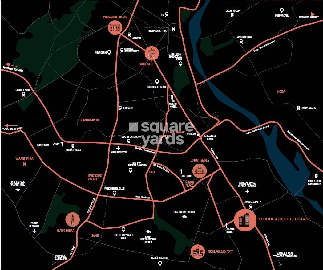 Godrej South Estate Okhla Location Image 1