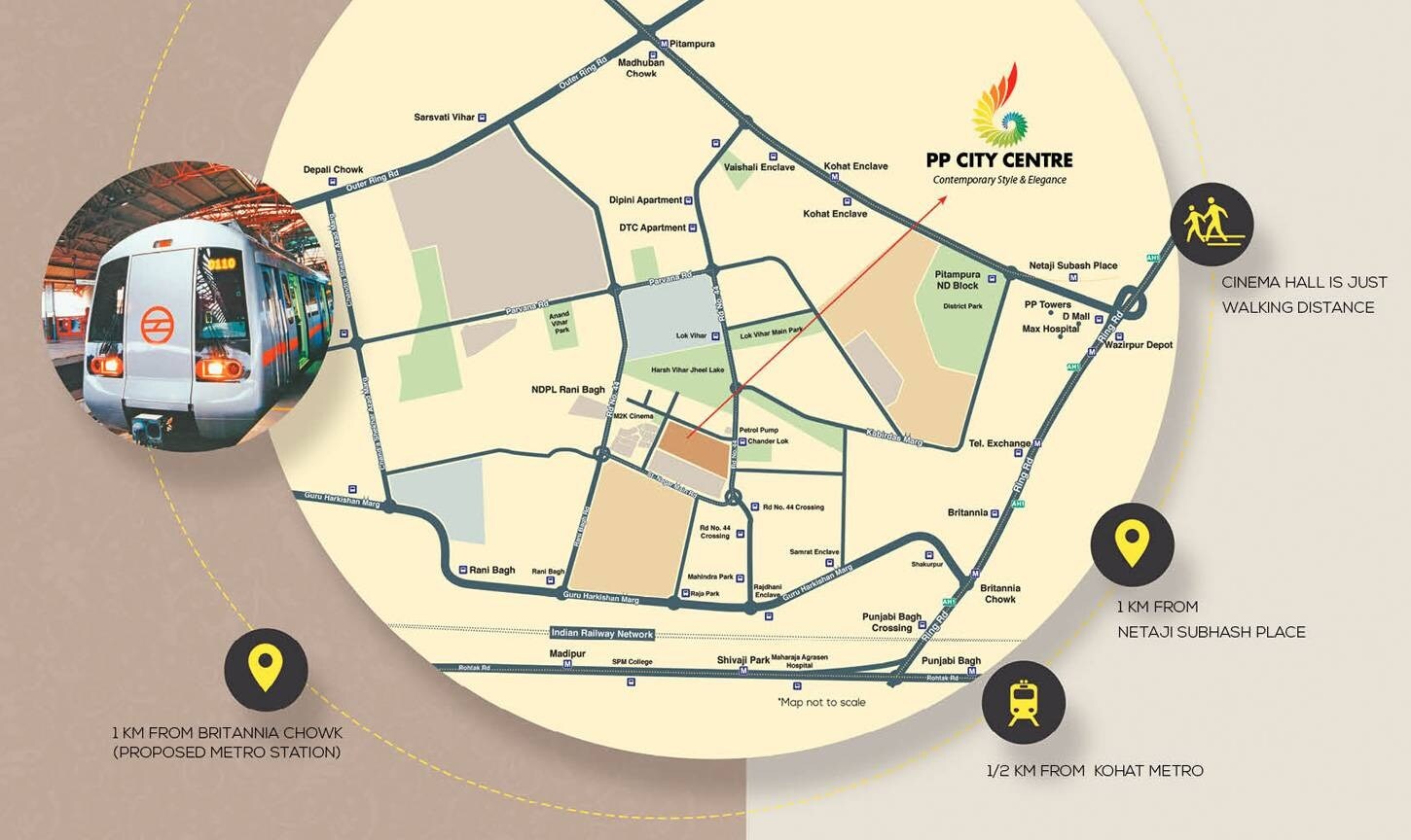 Puri PP City Centre Location Image