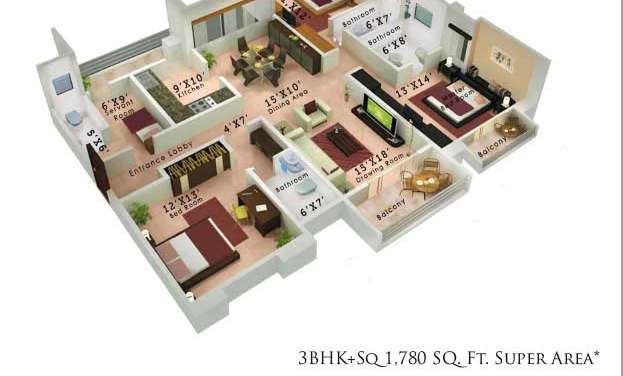 colors housing krisha heights apartment 3bhk sq 1780sqft 1