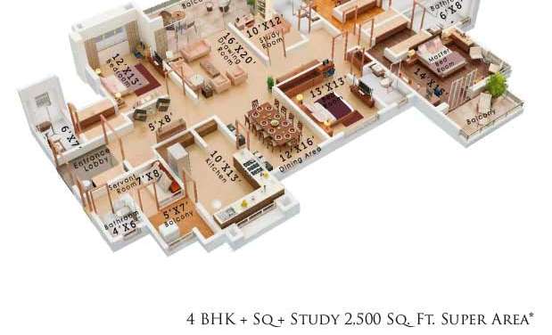 colors housing krisha heights apartment 4bhk sq st 2500sqft 1