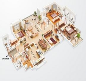 4 BHK 2500 Sq. Ft. Apartment