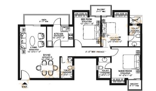 dlf capital greens phase i and ii apartment 3bhk 1480sqft