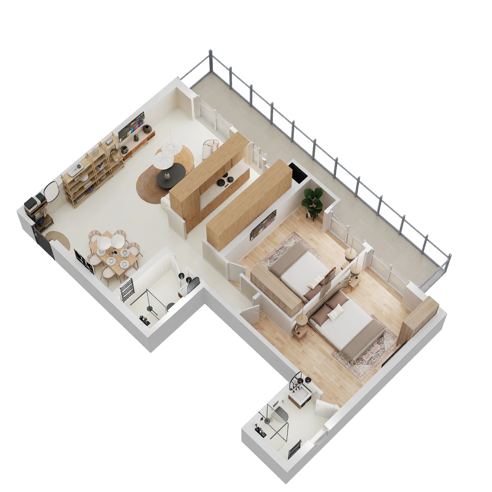 2 BHK 1732 Sq. Ft. Apartment