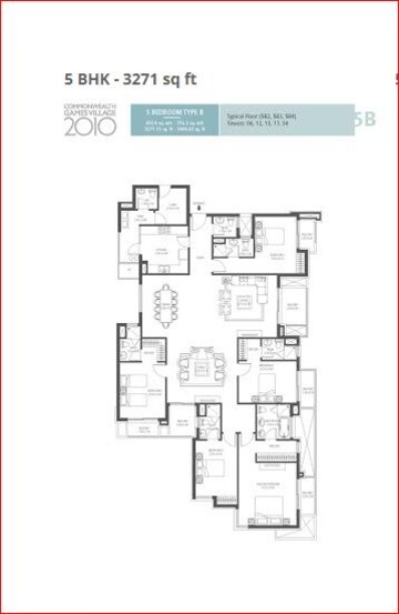  5 BHK Apartment at Emaar Commonwealth Games Village, Patparganj – for Rent