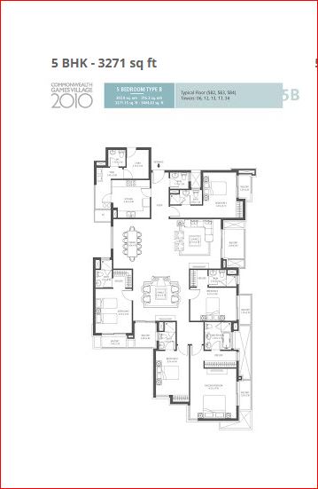 emaar mgf commonwealth games village apartment 5bhk 3271sqft