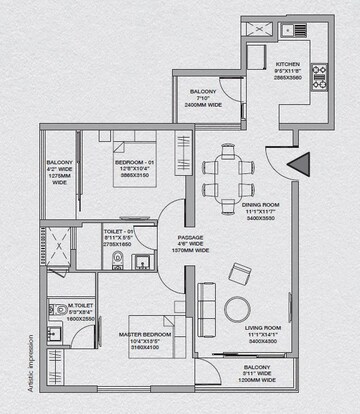  3 BHK Apartment at Godrej South Estate Okhla, Okhla – for Sale