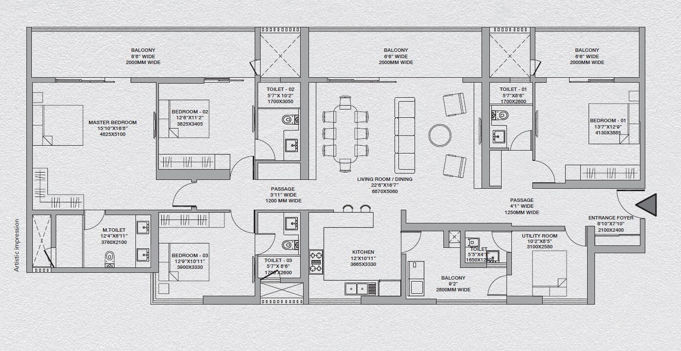  4 BHK Apartment at Godrej South Estate Okhla, Okhla – for Sale