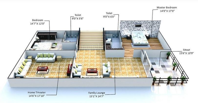 House Plans For 1200 Sq Ft In Chennai - House Design Ideas