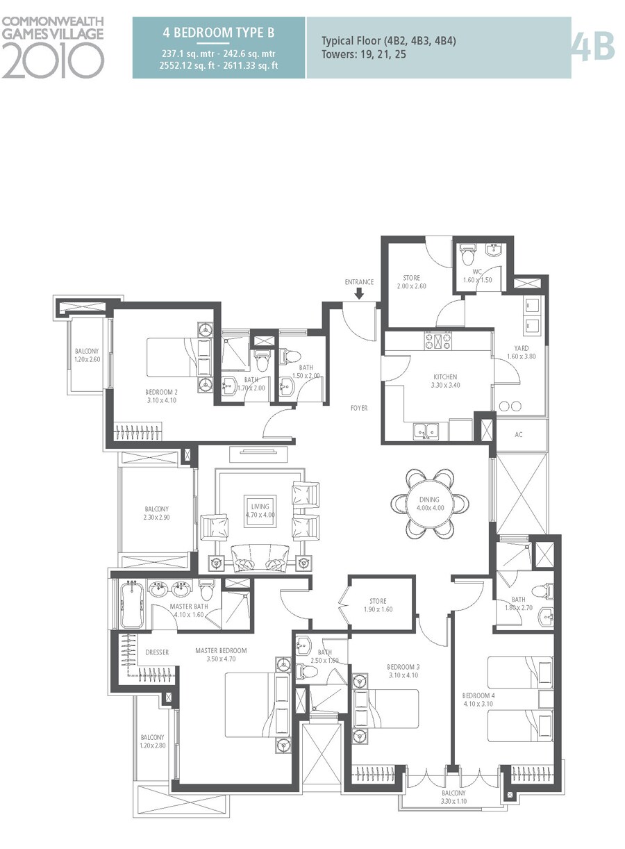 Other, kailash-nath-adishwar-apartment 4 Bedroom 3500 Sq.Ft. Apartment In Pataudi House Delhi 9506528