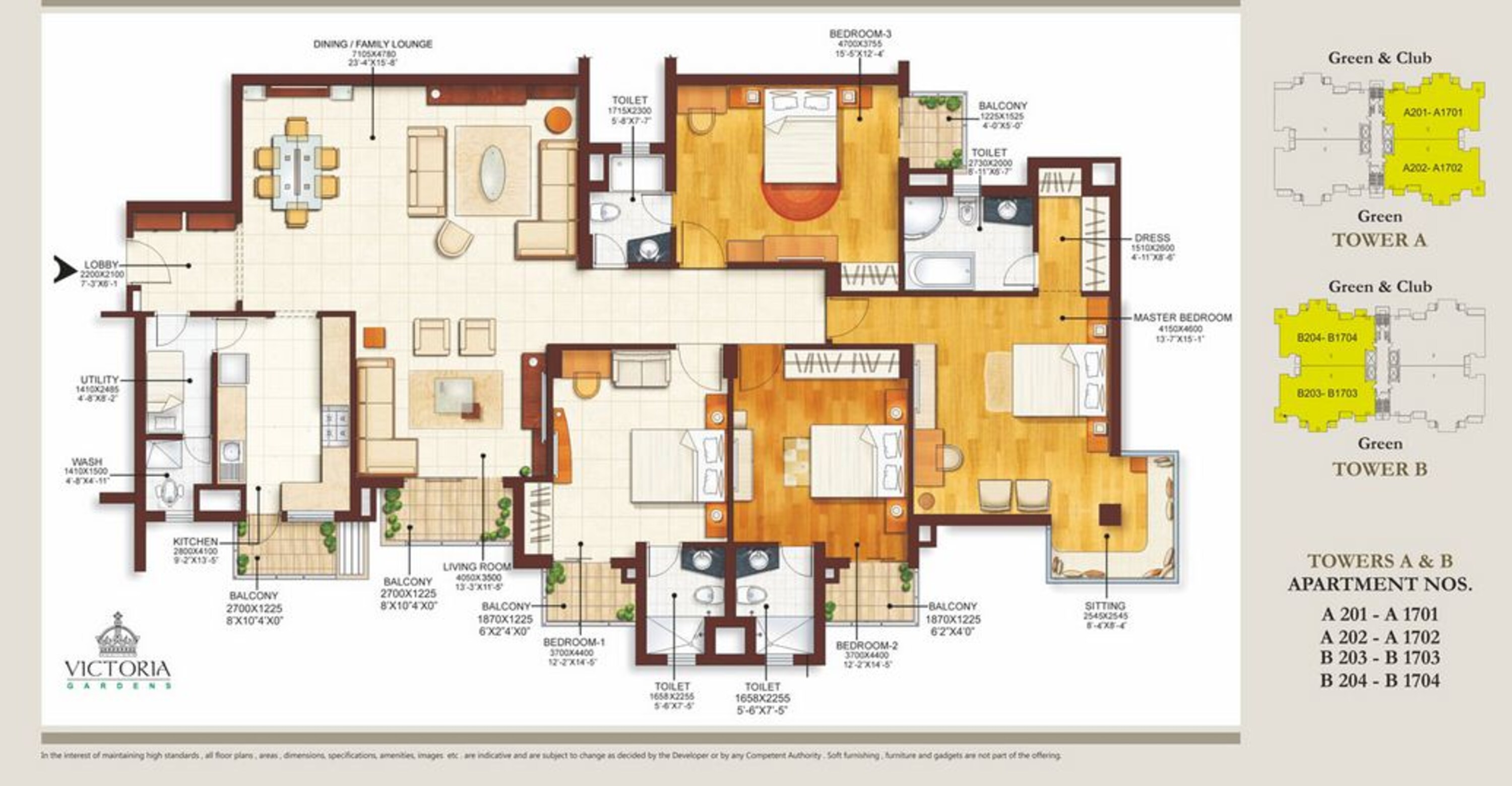 m2k victoria gardens apartment 4bhk 3500sqft