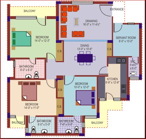 mittals rishi apartments apartment 3bhk 1900sqft