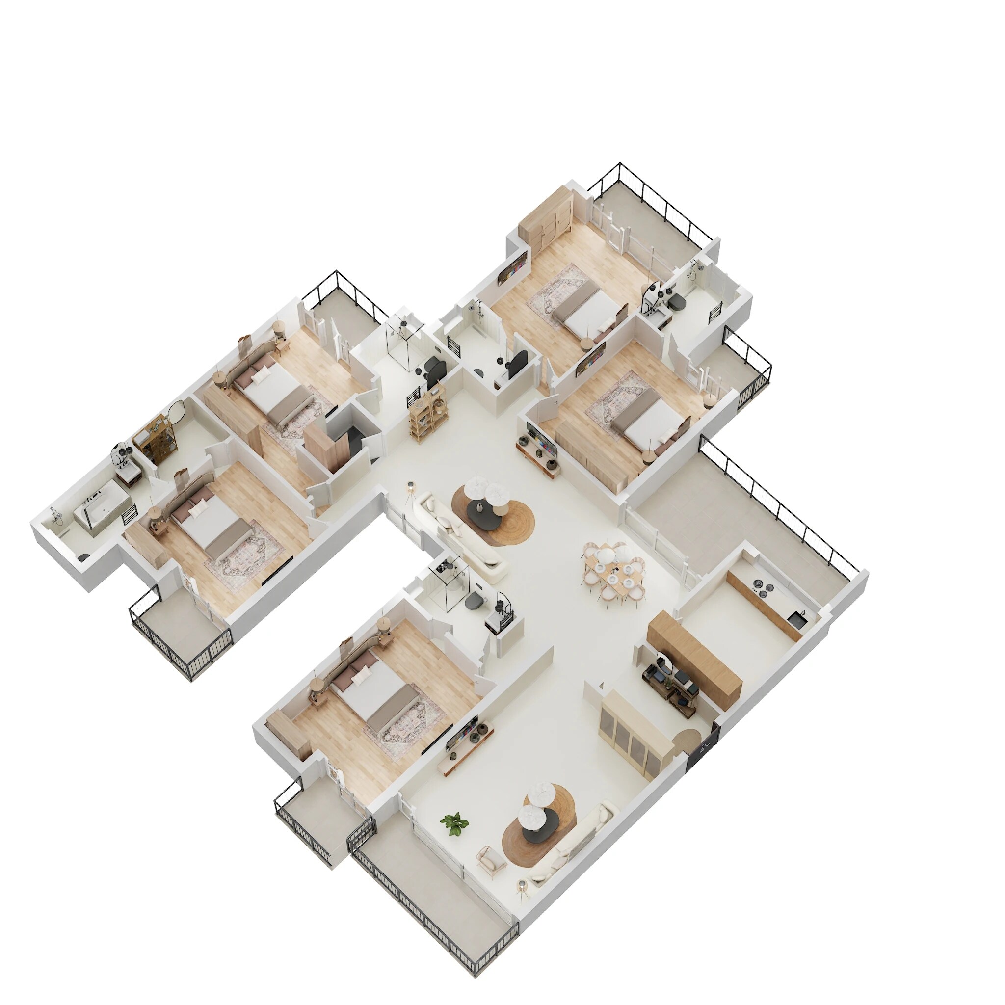Floor plan of 5 BHK 4785 Sq. Ft. Apartment in Parsvnath La Tropicana, Delhi