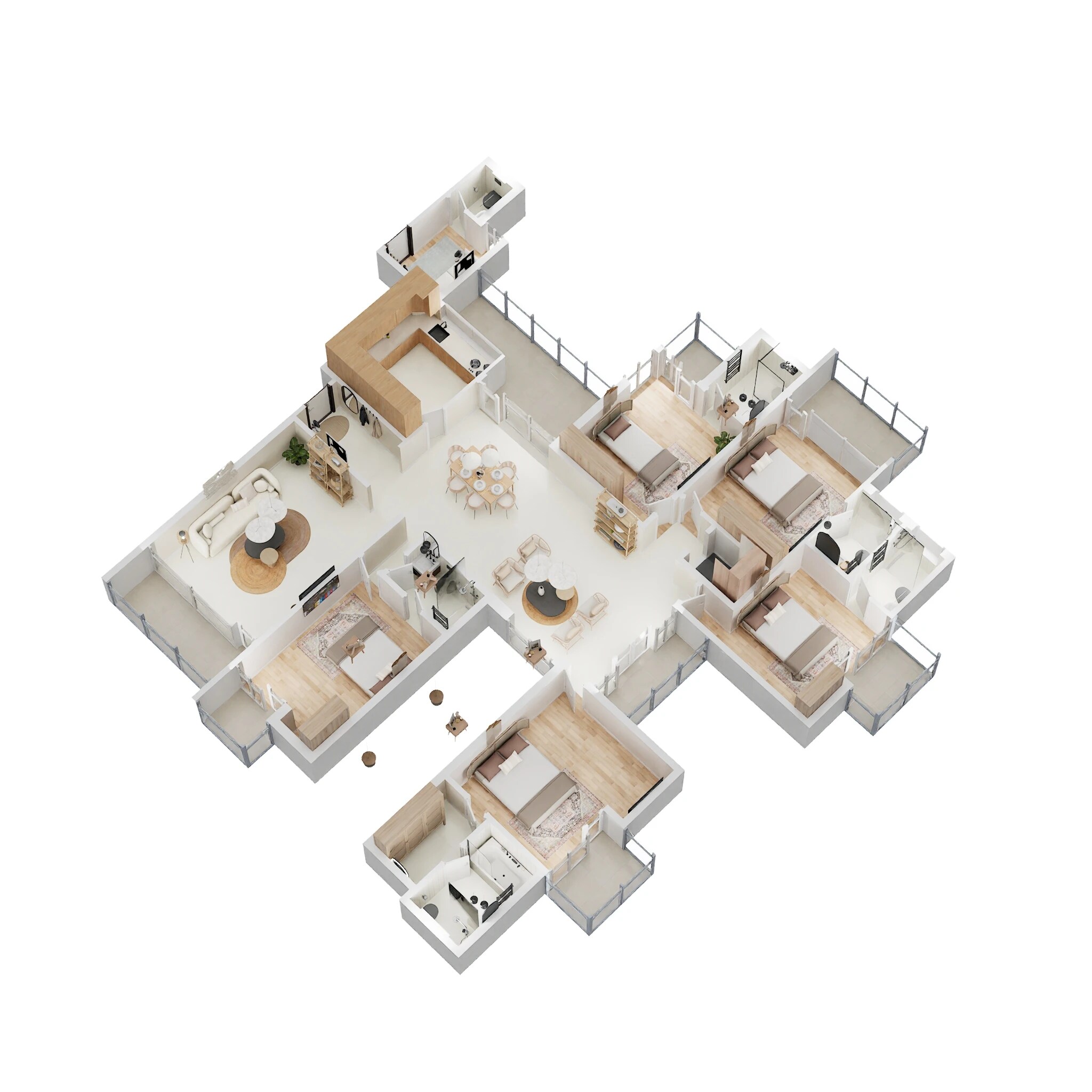 Floor plan of 5 BHK 4835 Sq. Ft. Apartment in Parsvnath La Tropicana, Delhi