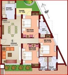 3 BHK 1942 Sq. Ft. Apartment