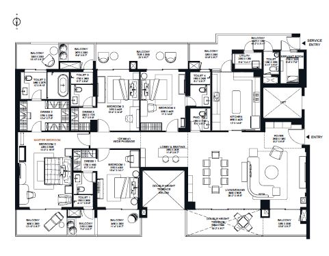 Risland Sky Mansion in Chattarpur, Delhi @ 6.20 Cr - Floor Plans ...