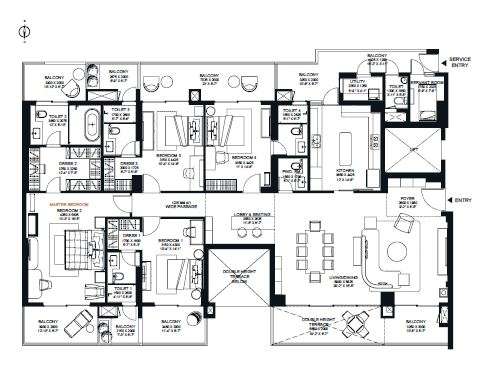 risland sky mansion apartment 4bhk 2135sqft 1