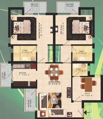  2 BHK Apartment at Visava The Urban Walk, Chhawla – for Rent