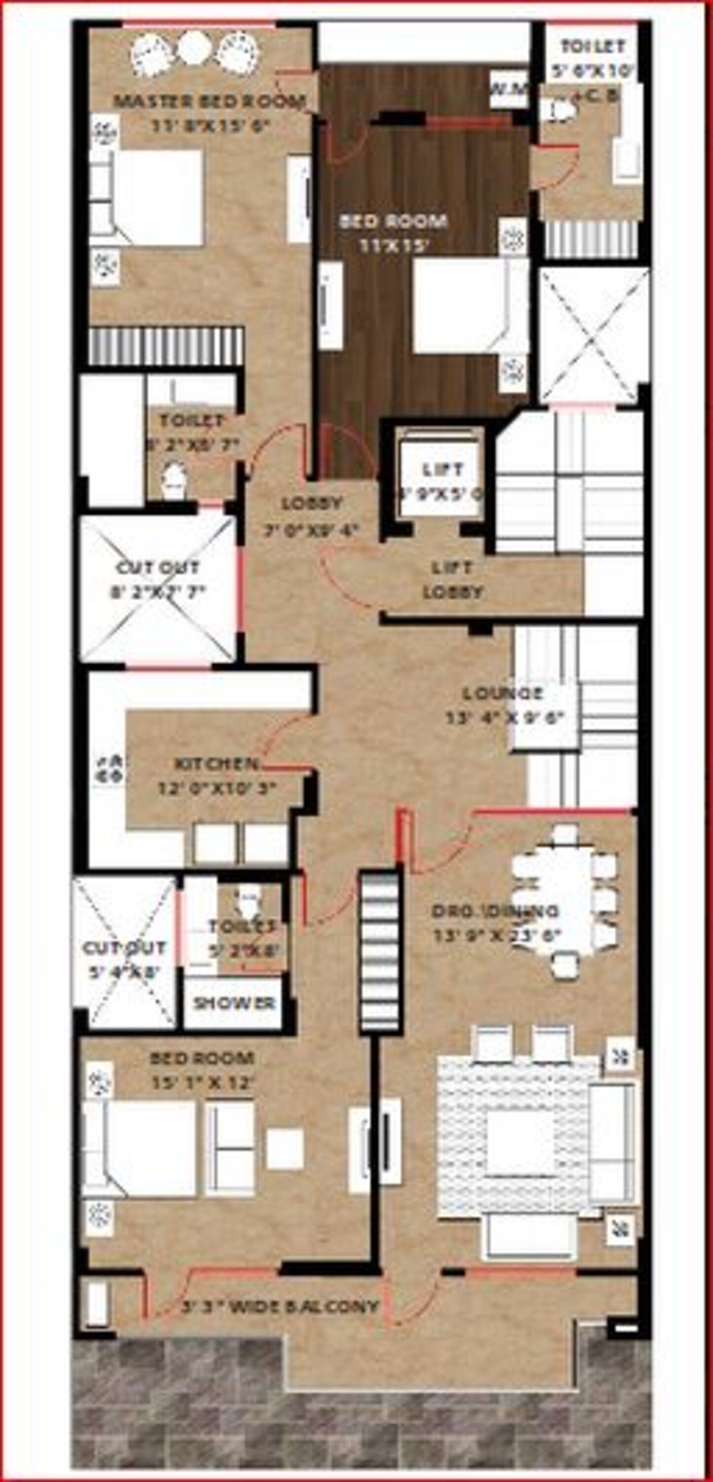 trehan iris aavaas apartment 3bhk 2250sqft