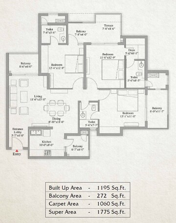  3 BHK Apartment at Unity The Amaryllis, Karol Bagh – for Rent