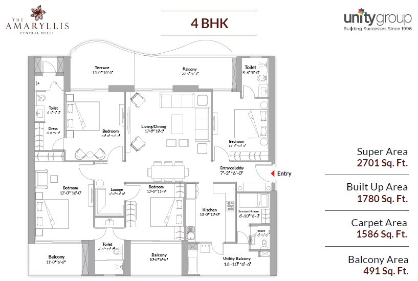4 BHK 2701 Sq. Ft. Apartment