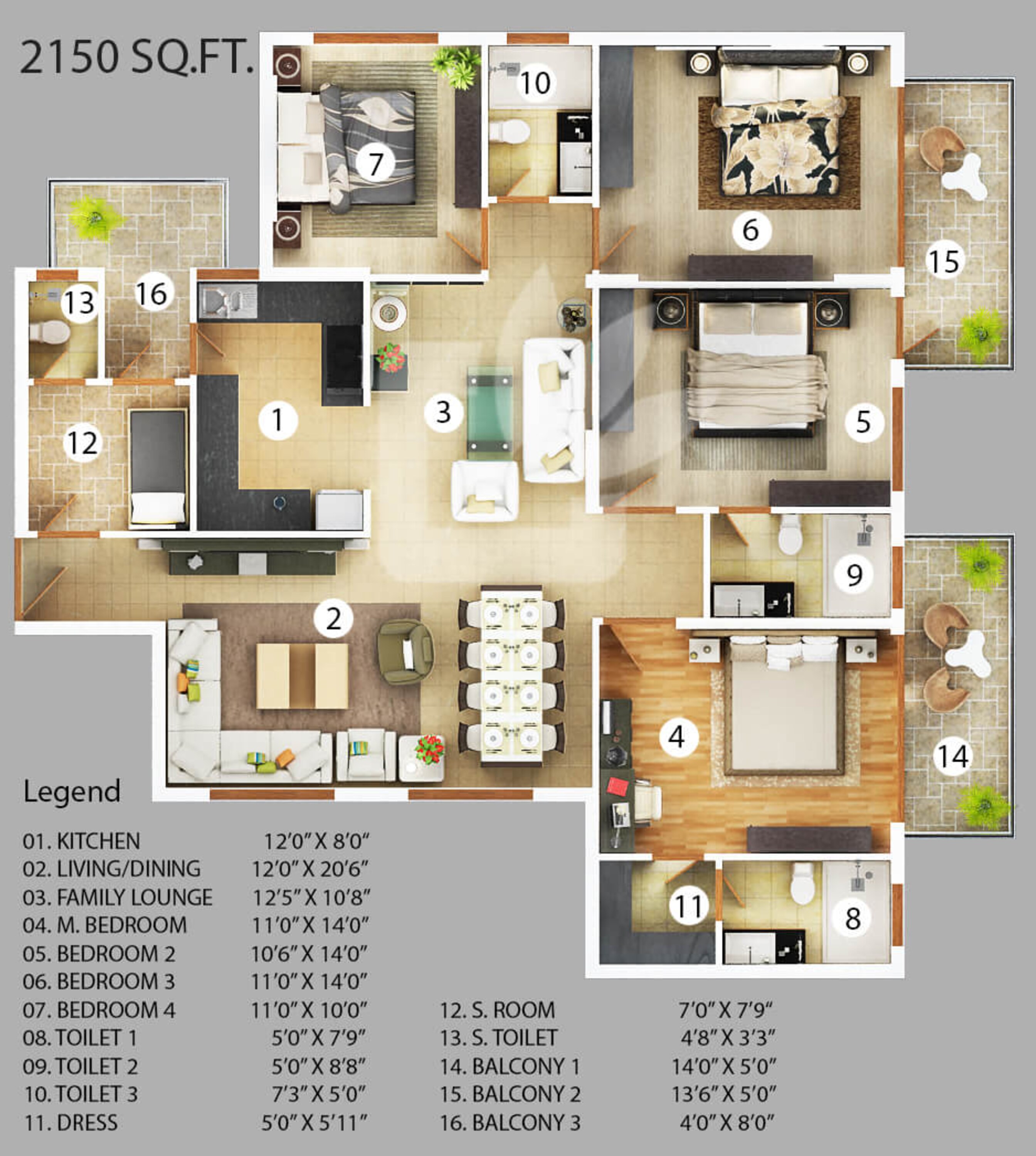 vanshi capital paradiso apartment 4bhk sq 2150sqft 1