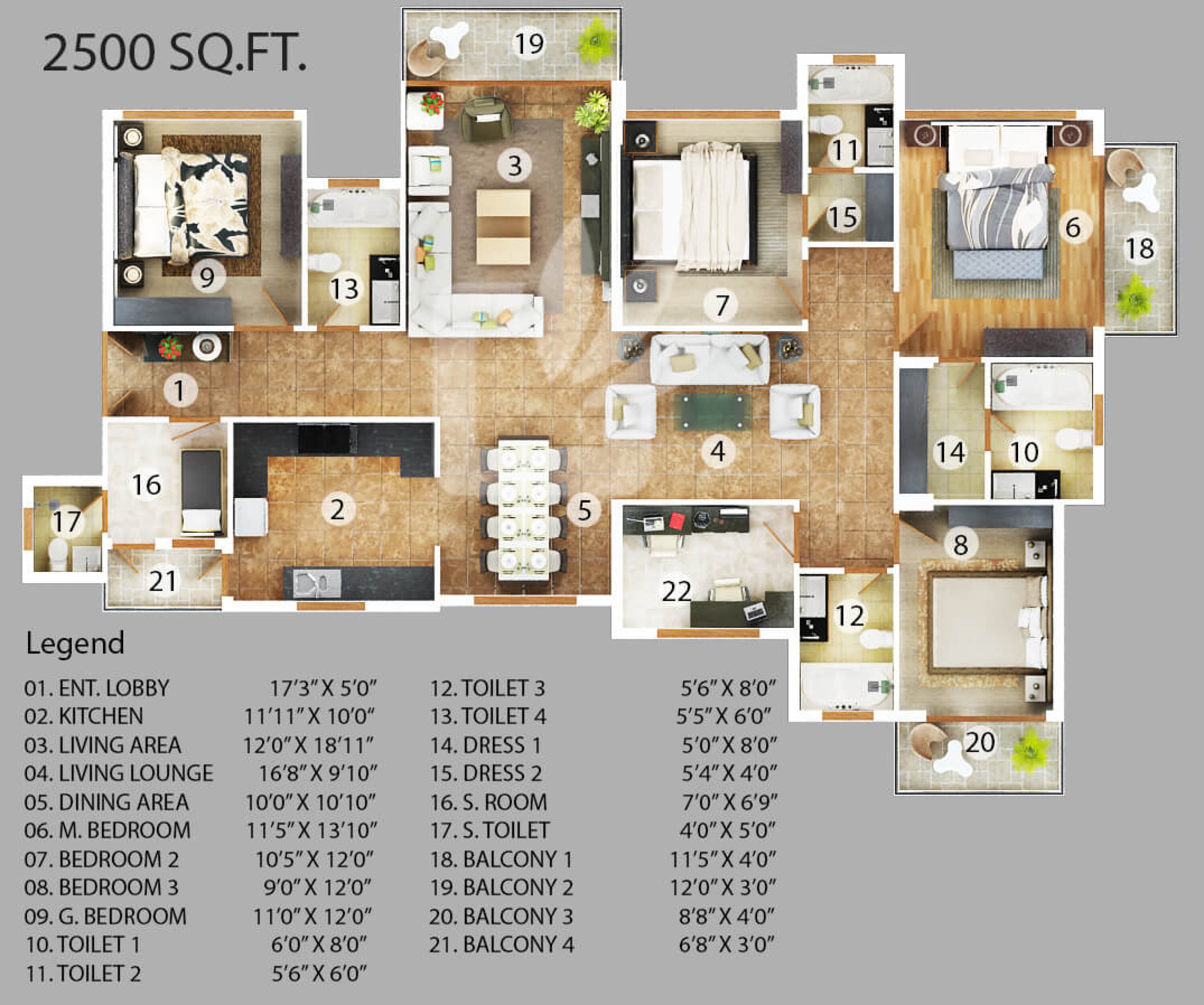 vanshi capital paradiso apartment 4bhk sq 2500sqft 1