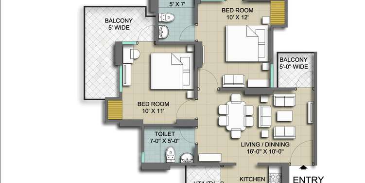 vanshi royal dwarka residency apartment 2bhk 999sqft 1