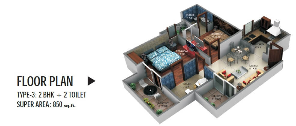 Other, yatharth-delhi-heights 2 Bedroom 850 Sq.Ft. Apartment In Zone P ii Delhi 8765906