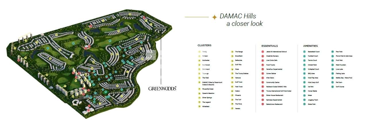 damac greenwoods project master plan image1
