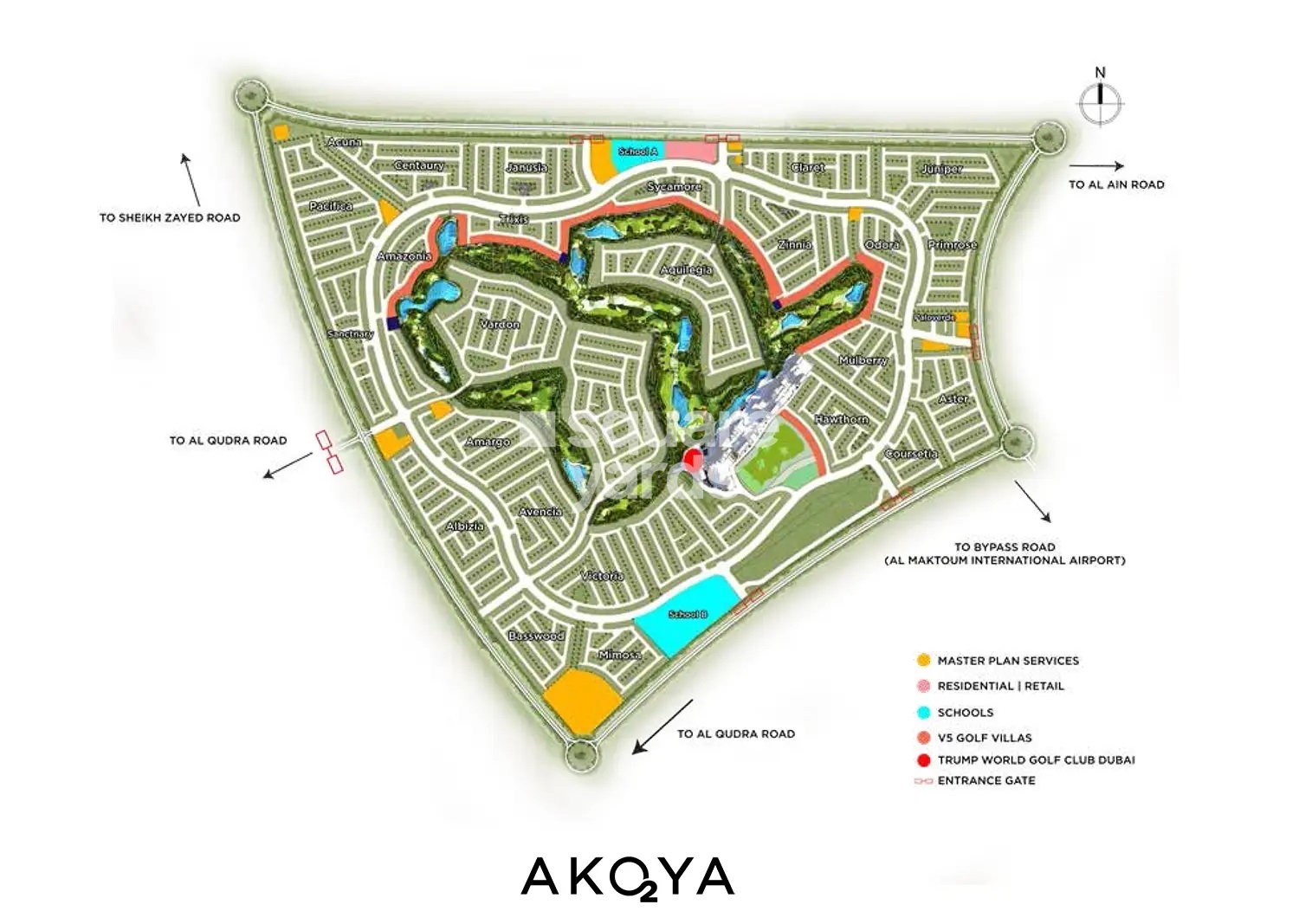 Damac Hills Mimosa Master Plan Image