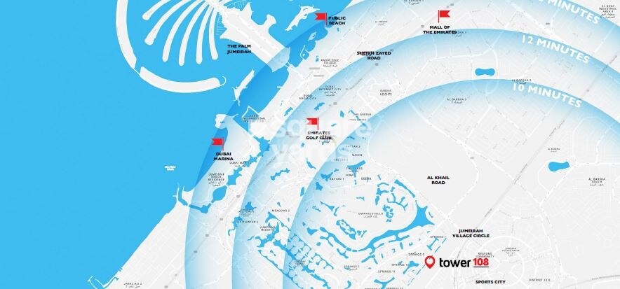 Representative image as actual visual unavailable for Damac Tower 108