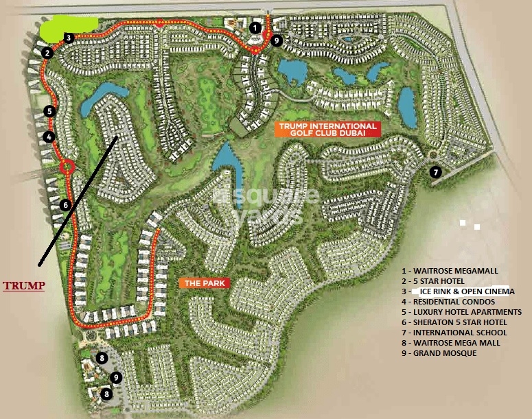 Damac Trump International Golf Club Master Plan Image