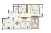 Abdulwahed Cresswell Residences 1 Bed Layout