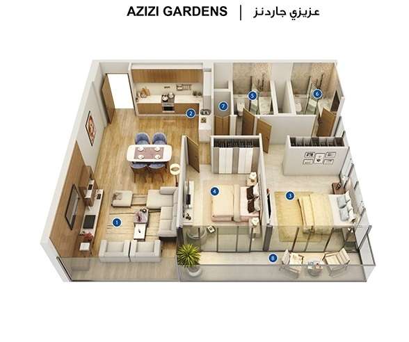 azizi gardens apartment 2 bhk 1166sqft 20213211143227