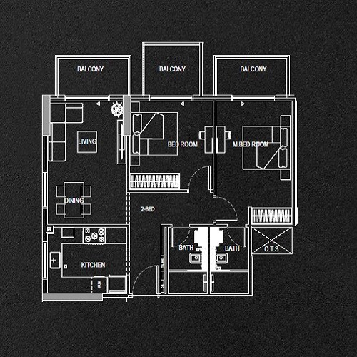 2 Beds 939 Sq. Ft. Apartment