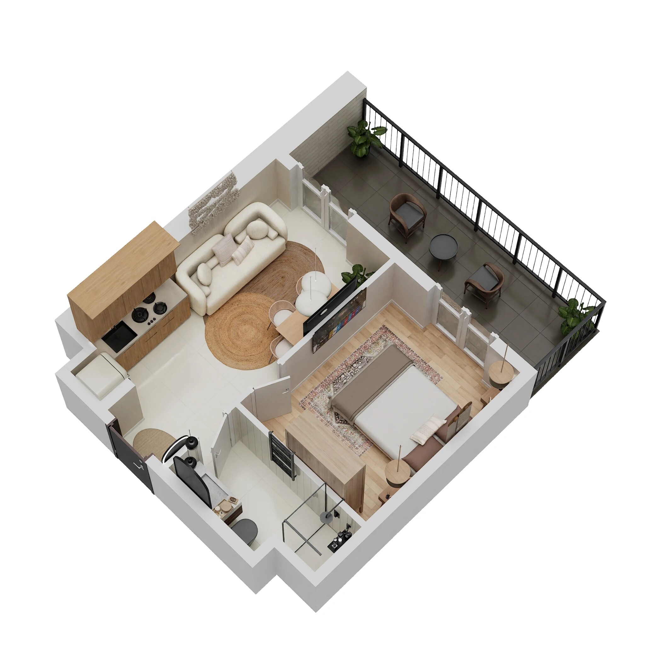 1 Bed 479 Sq. Ft. Apartment