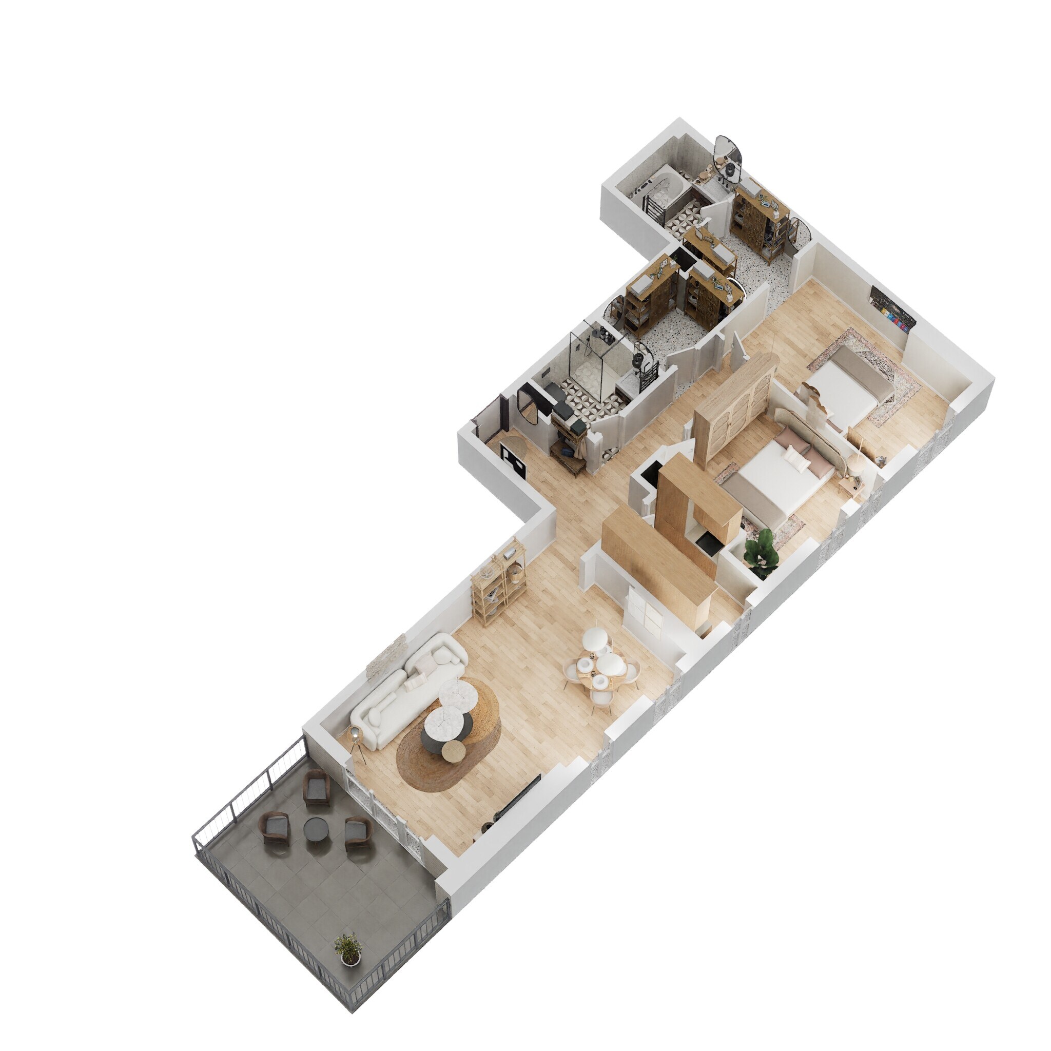 2 Beds 1196 Sq. Ft. Apartment