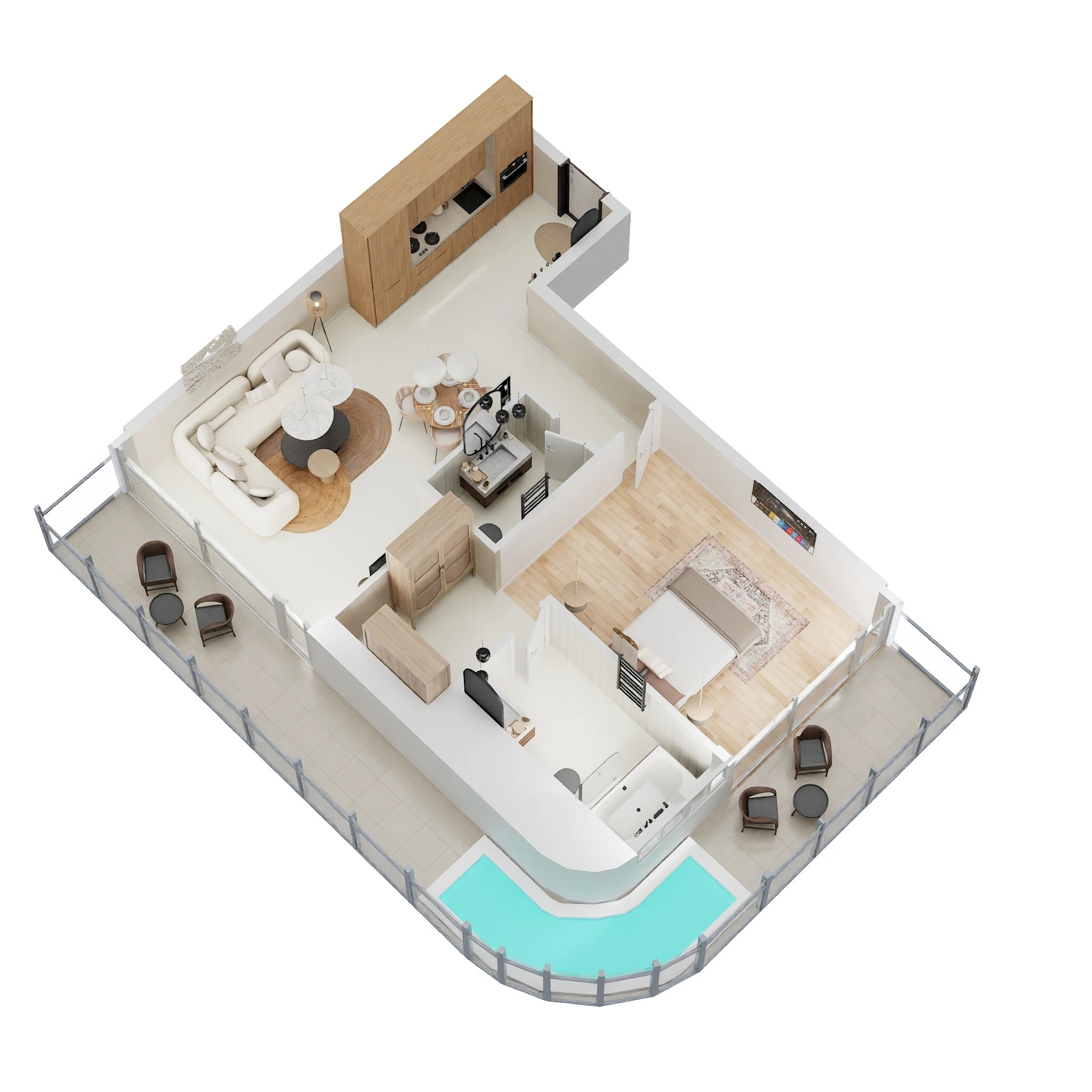 1 Bed 941 Sq. Ft. Apartment