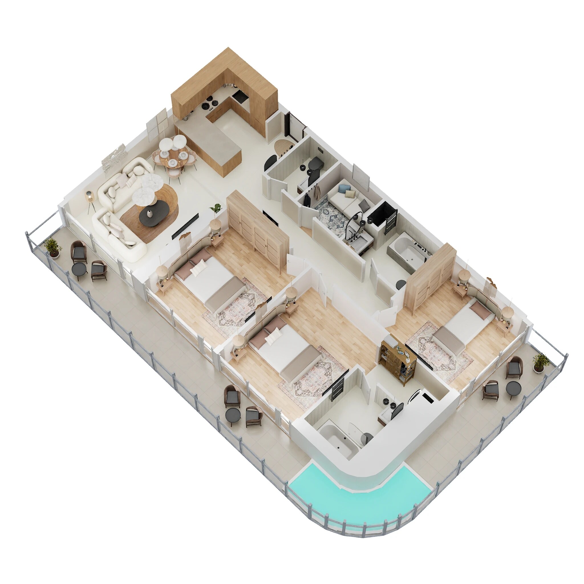 3 Beds 1492 Sq. Ft. Apartment