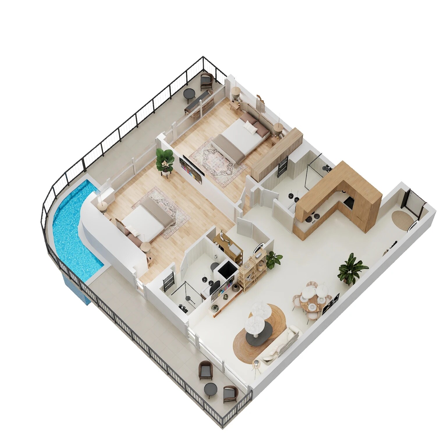 2 Beds 1199 Sq. Ft. Apartment
