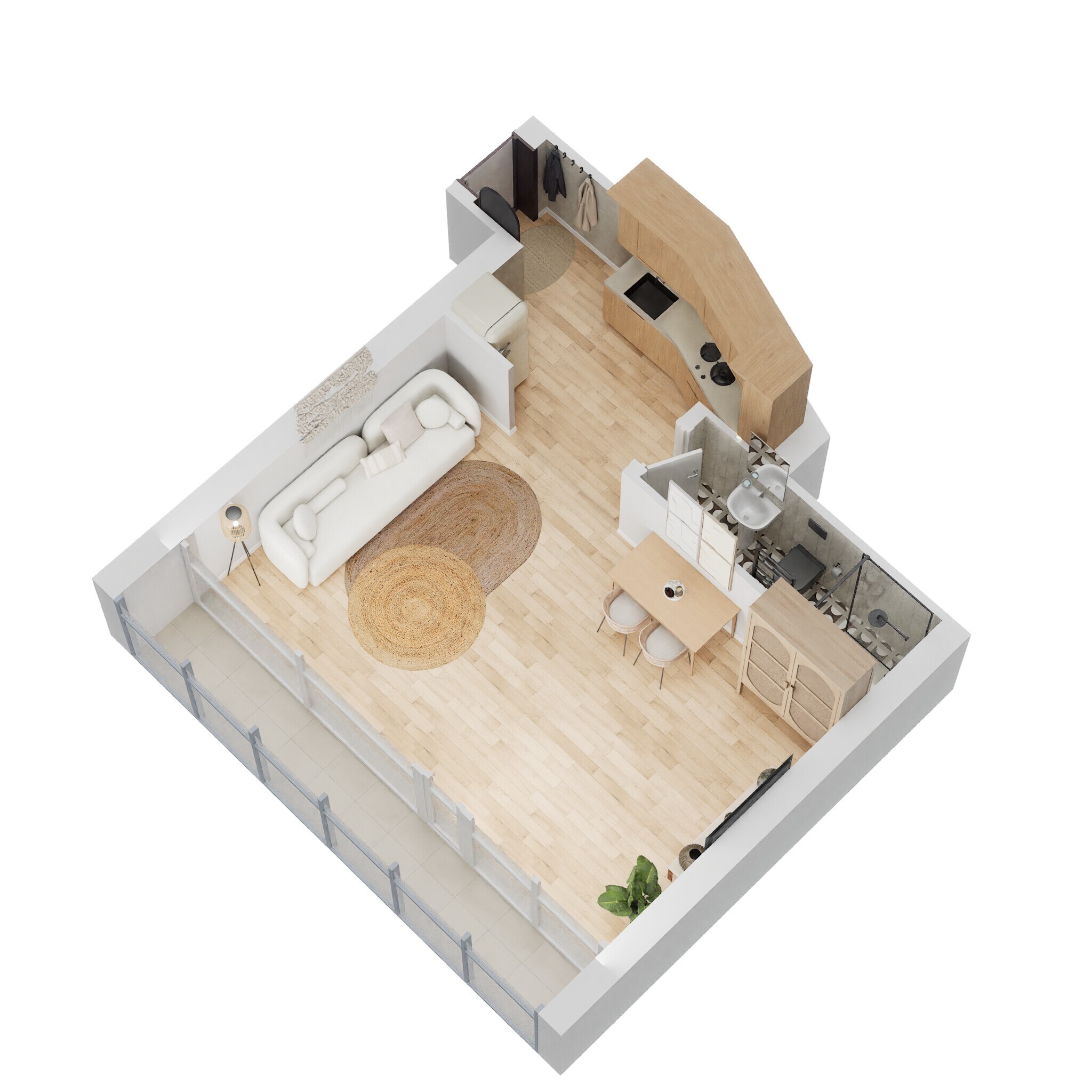 1 Bed 473 Sq. Ft. Apartment