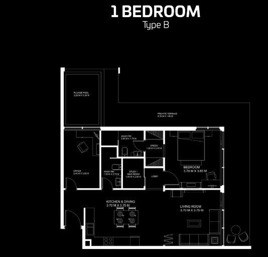 1 Bed 1385 Sq. Ft. Apartment