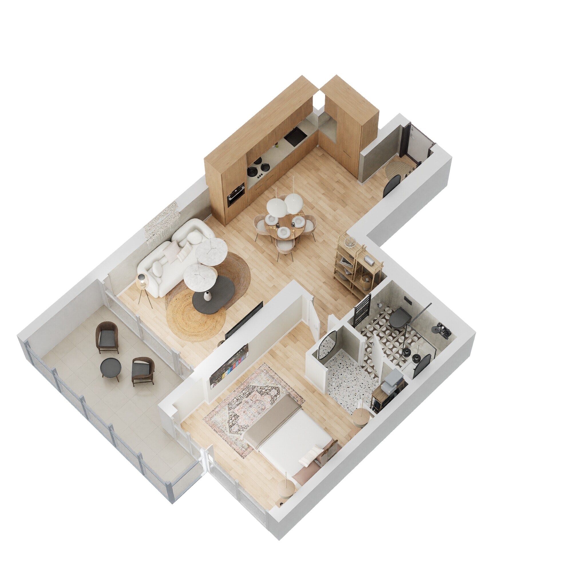 1 Bed 639 Sq. Ft. Apartment