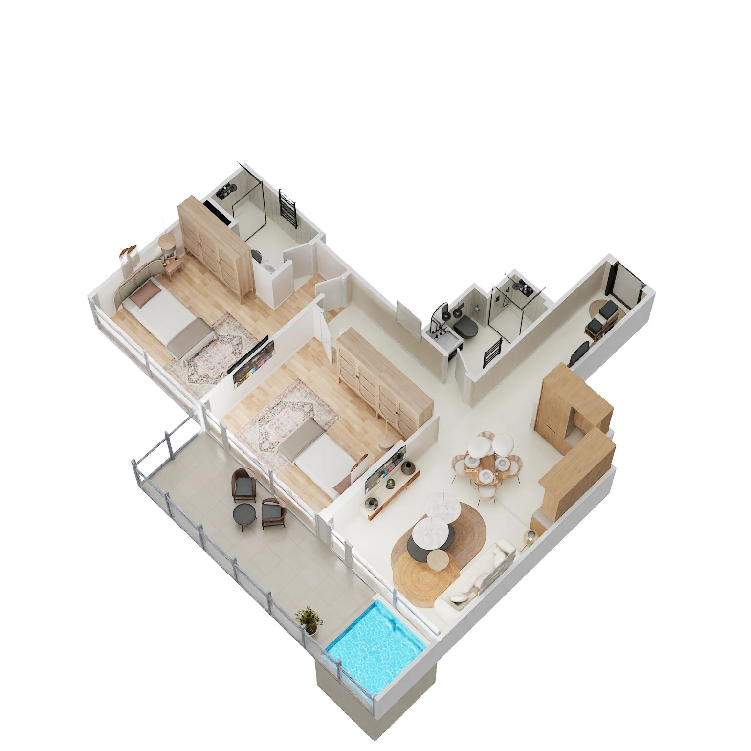2 Beds 852 Sq. Ft. Apartment