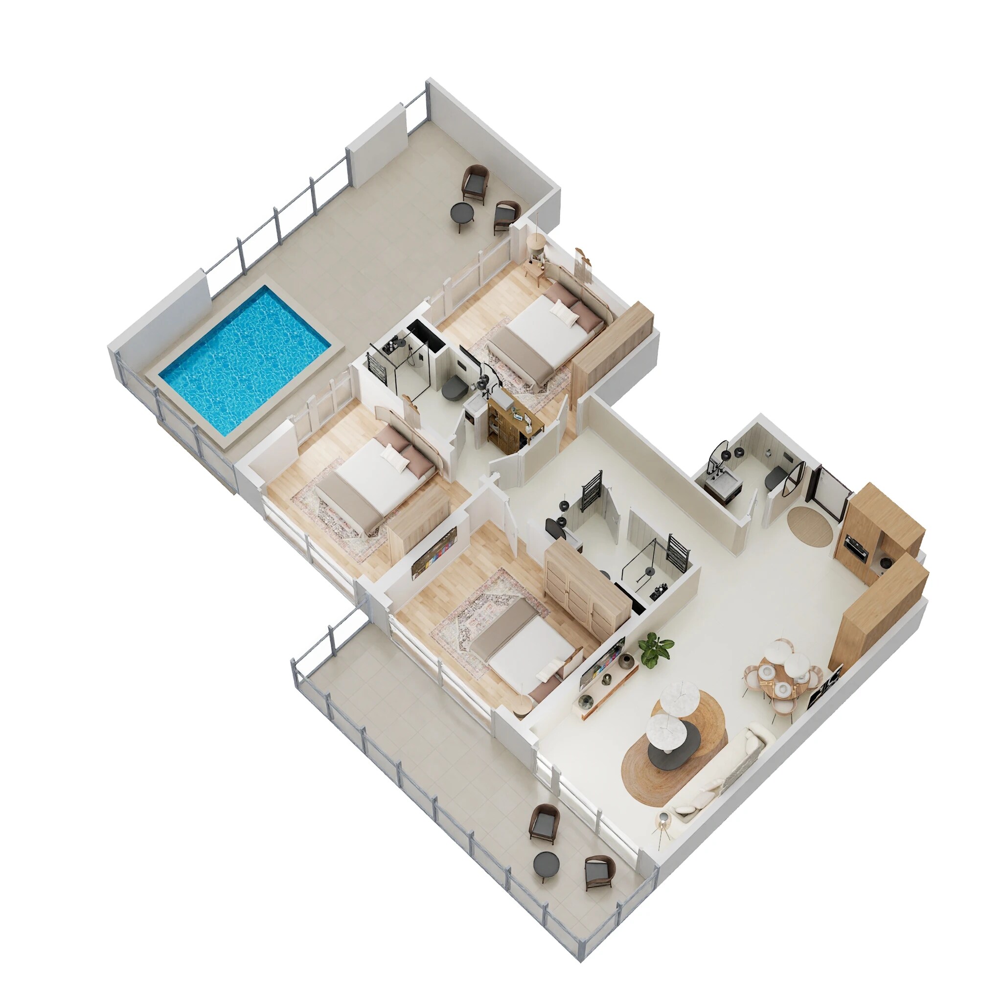 3 Beds 1419 Sq. Ft. Apartment