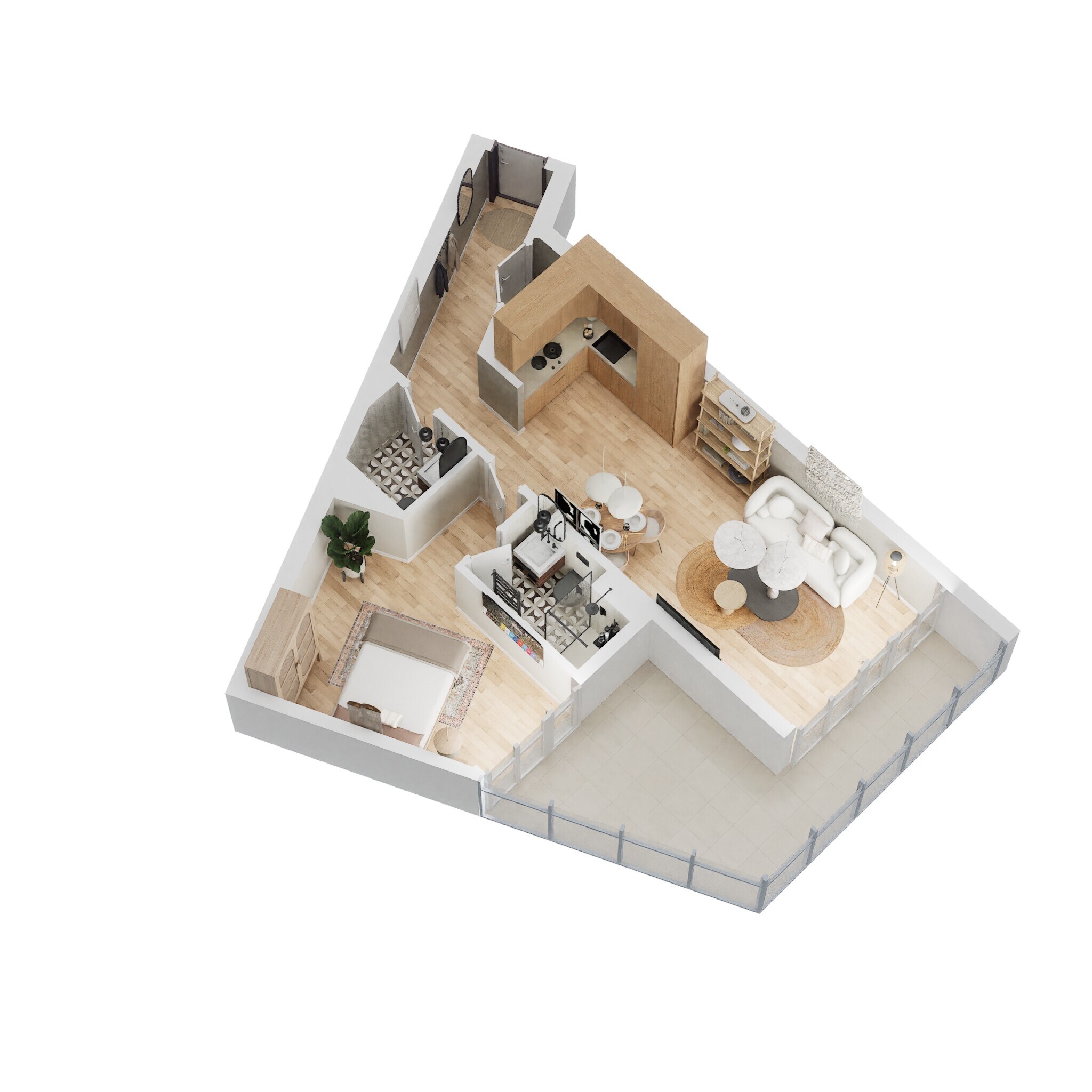 1 Bed 885 Sq. Ft. Apartment